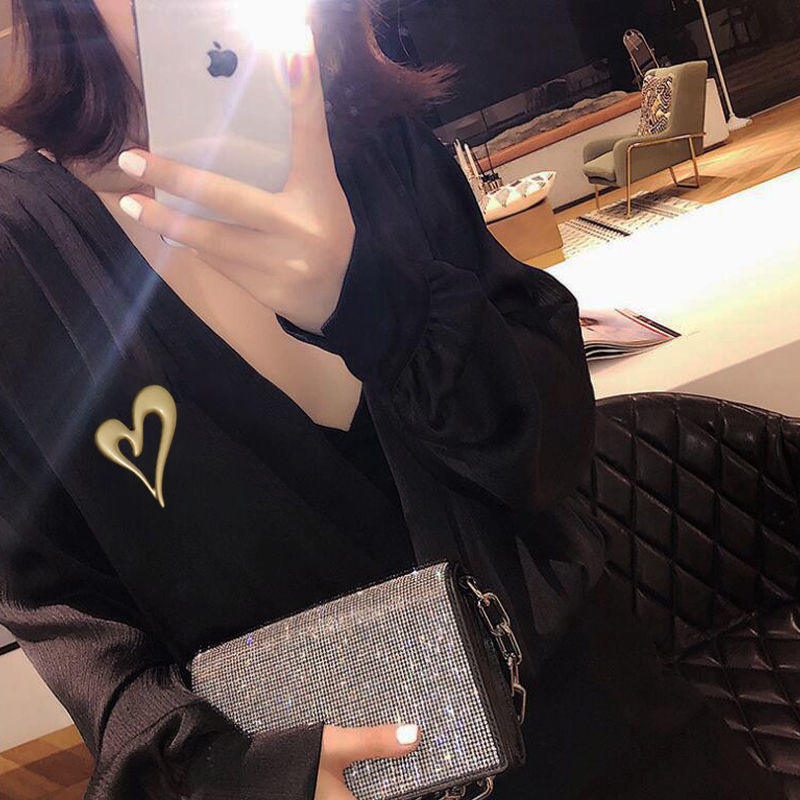 Custom Gold Heart Brooch Pins for Women Cute Lapel Hijab Brooches Fashion Jewelry Gift With Cufflinks Pins Buckles & Corsage