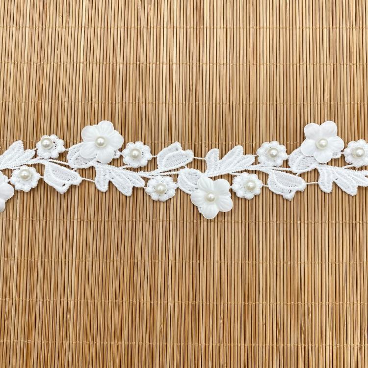 Milk Silk bar Code Heavy Industry Nail Beads Flower Fashion Clothing Fabric Furniture Accessories Beautiful Water-soluble Lace