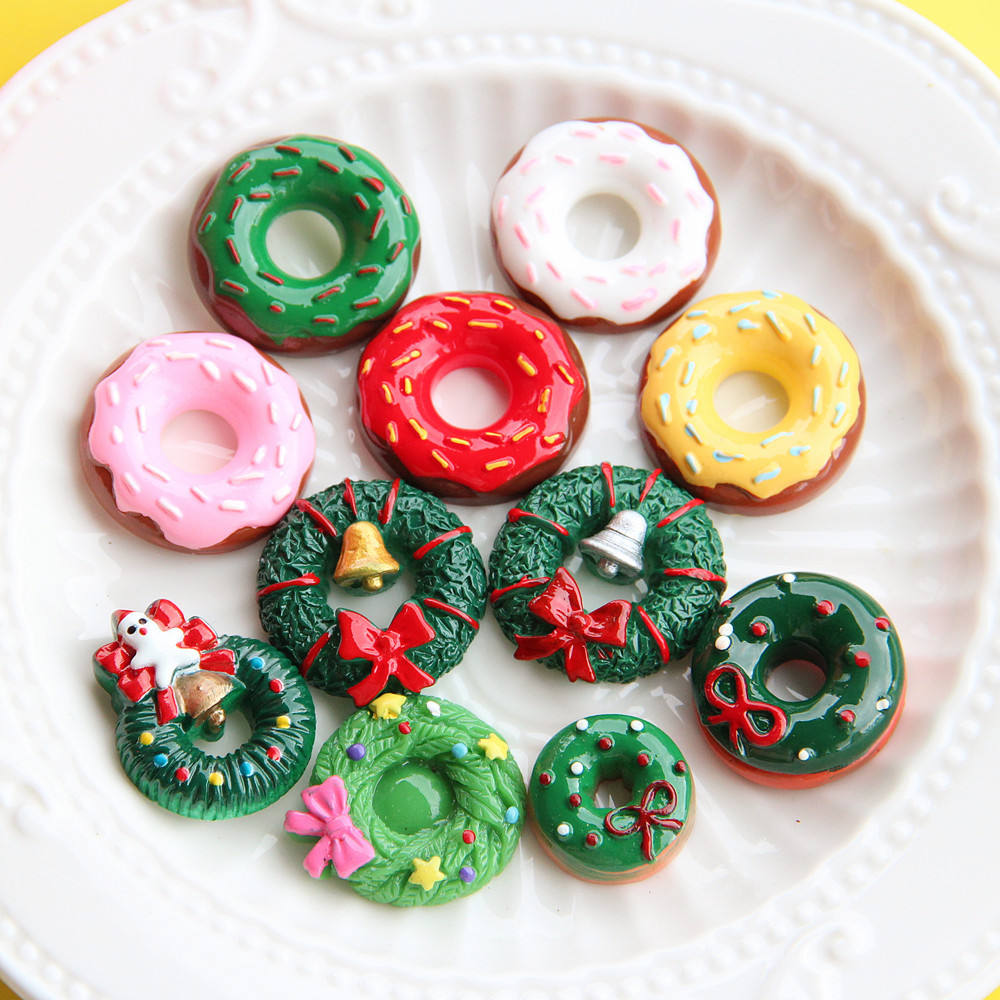 New Christmas Doughnut Design Resin Christmas for Decoration